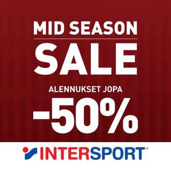 Intersport tarjoukset  - 18.10.2021 - 24.10.2021.