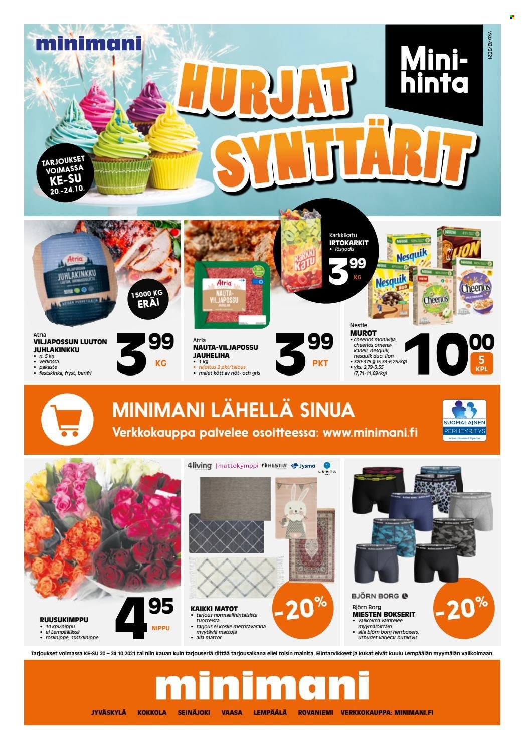 Minimani tarjoukset - 20.10.2021 - 24.10.2021. Sivu 1
