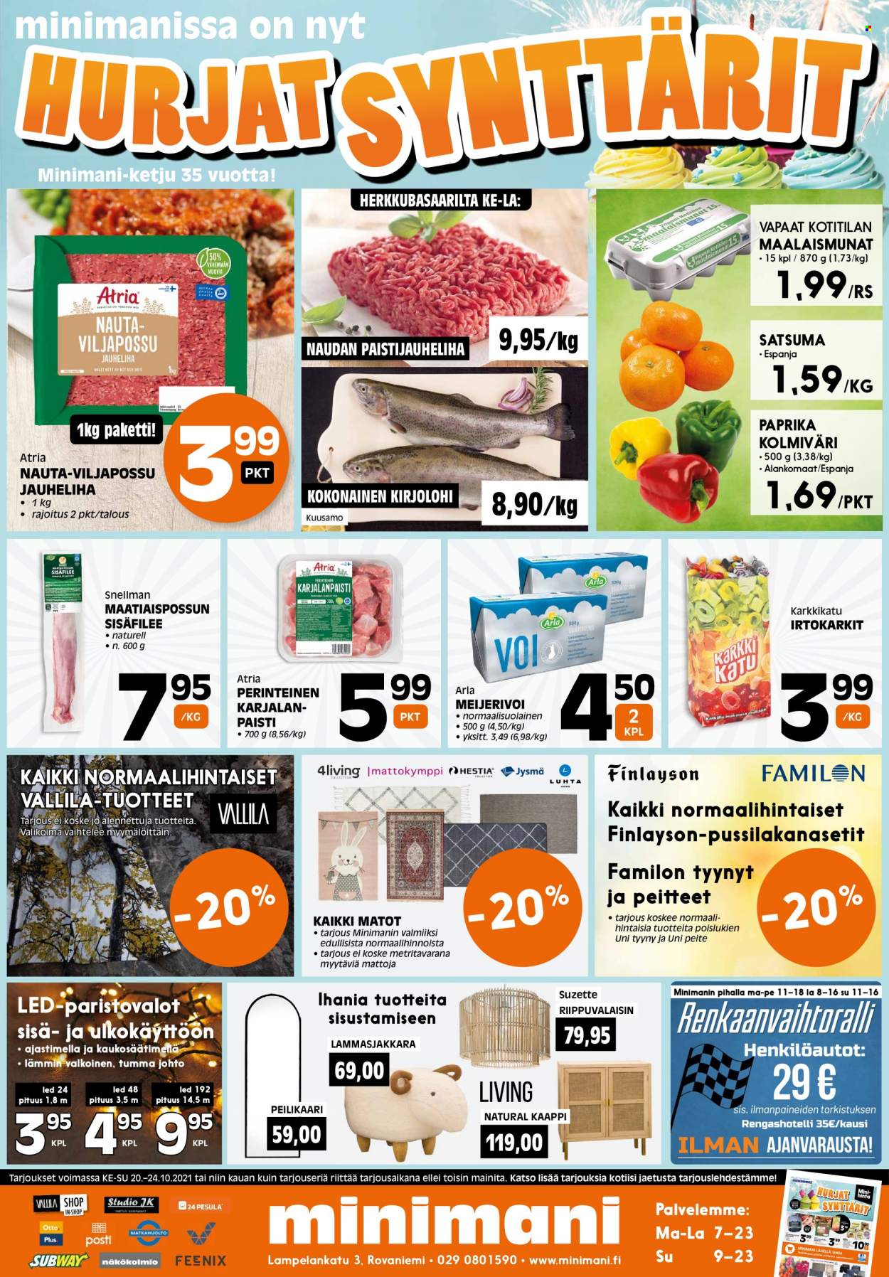 Minimani tarjoukset - 20.10.2021 - 24.10.2021. Sivu 1