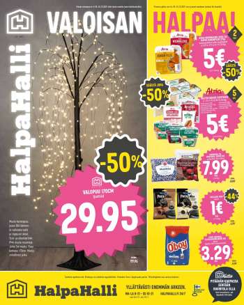 HalpaHalli tarjoukset  - 20.10.2021 - 26.10.2021.