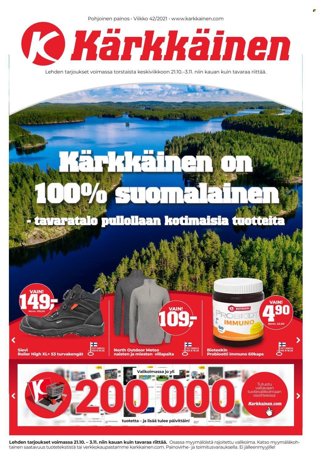 Kärkkäinen tarjoukset - 21.10.2021 - 03.11.2021. Sivu 1