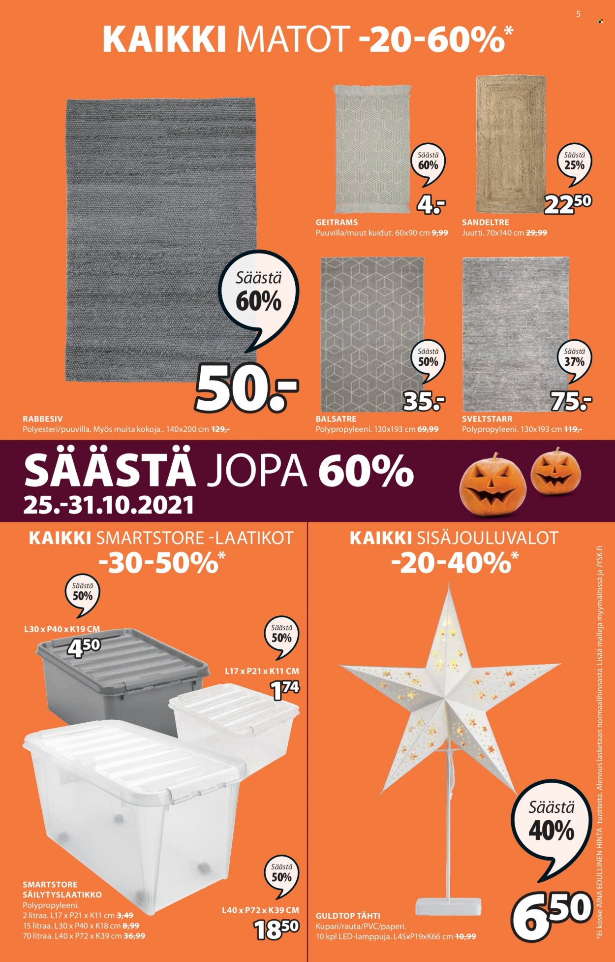 JYSK tarjoukset - 25.10.2021 - 31.10.2021. Sivu 5
