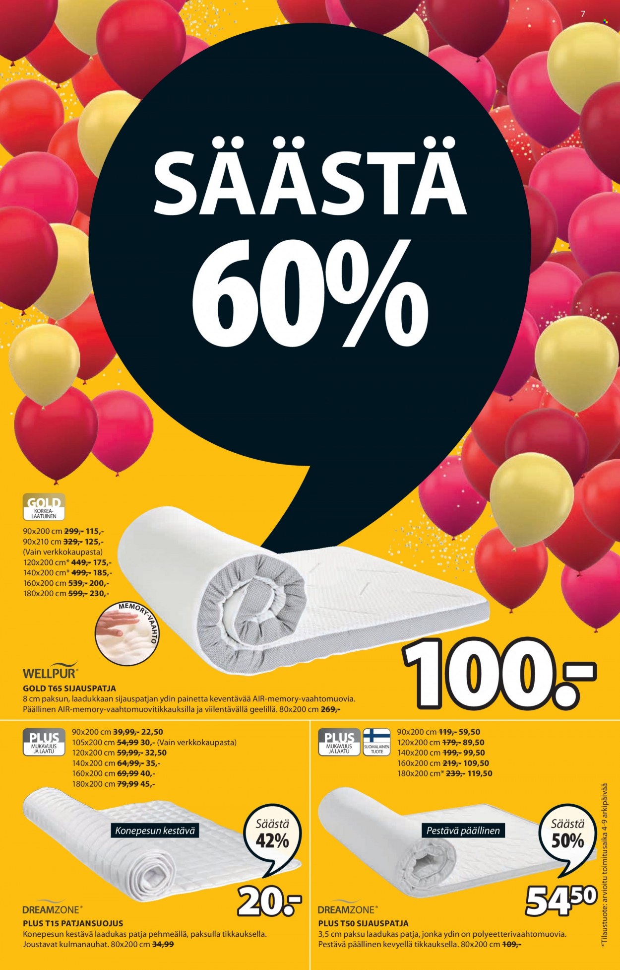 JYSK tarjoukset - 25.10.2021 - 31.10.2021. Sivu 7