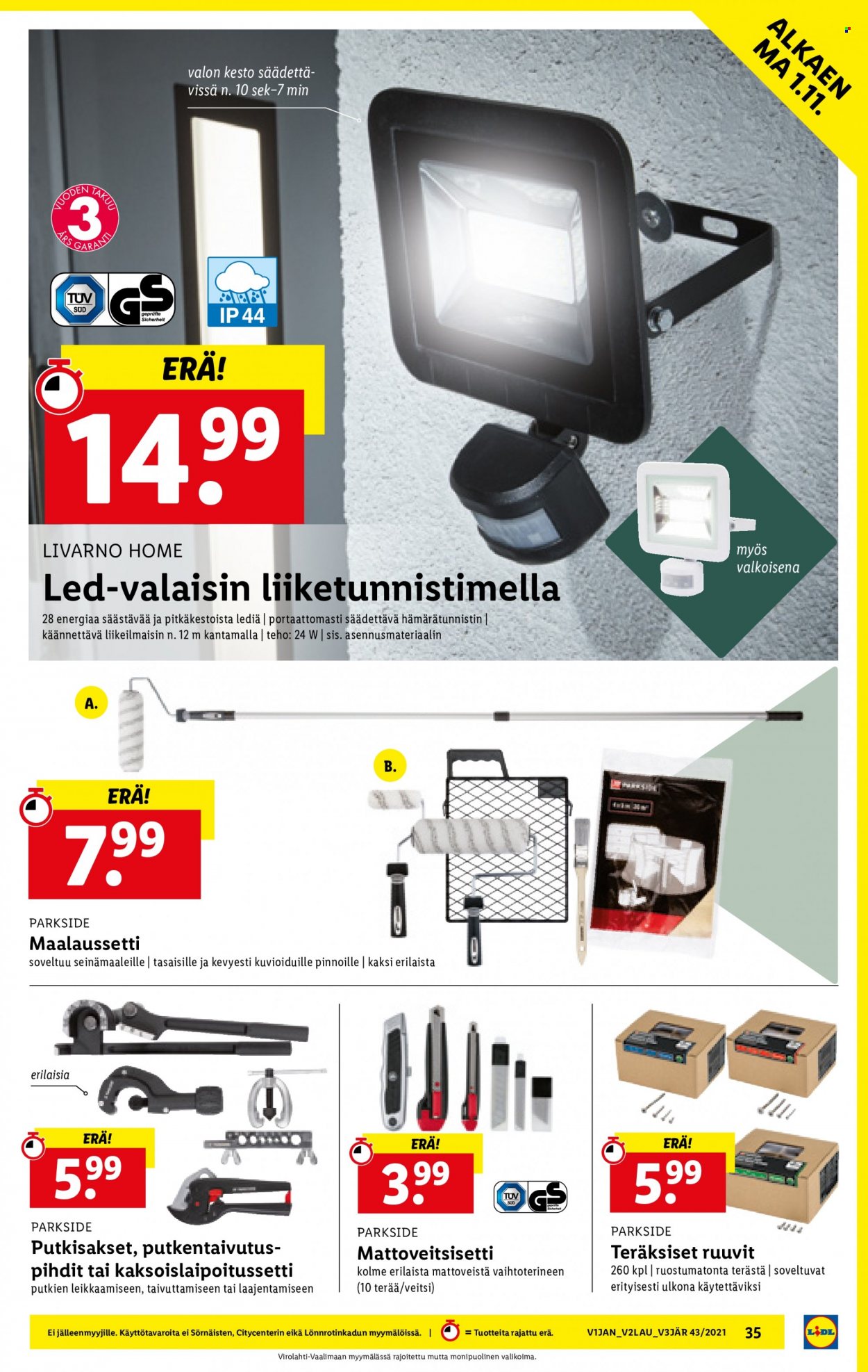 Lidl tarjoukset - 28.10.2021 - 03.11.2021. Sivu 35