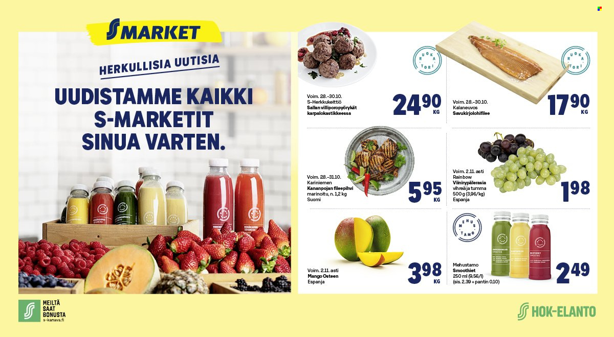 S-market tarjoukset - 28.10.2021 - 02.11.2021. Sivu 1