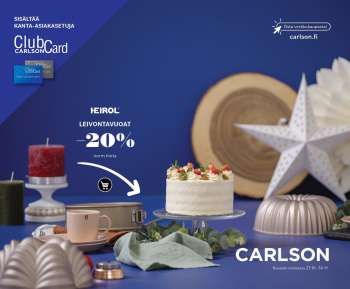 Carlson tarjoukset  - 27.10.2021 - 30.11.2021.