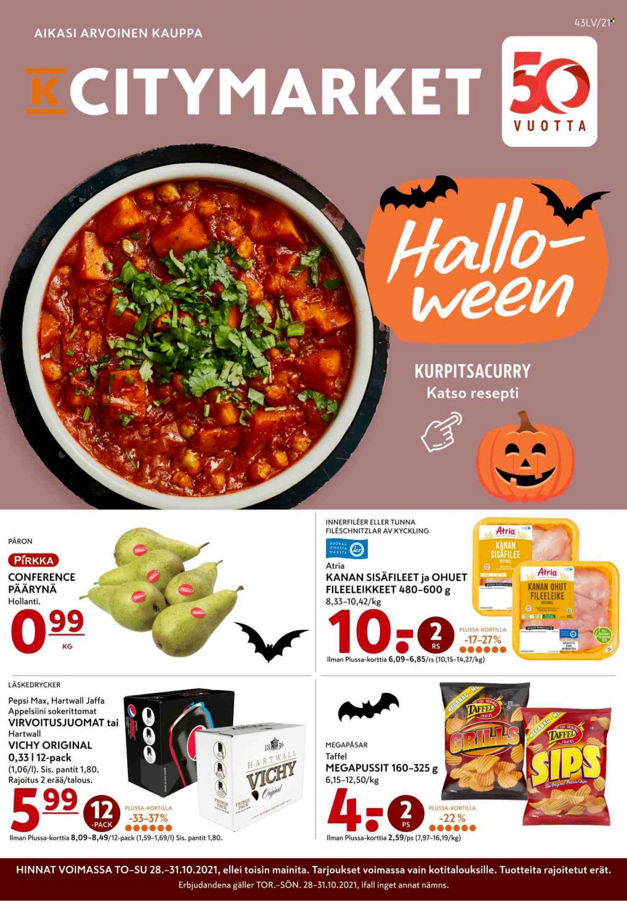 K-citymarket tarjoukset - 28.10.2021 - 31.10.2021. Sivu 1