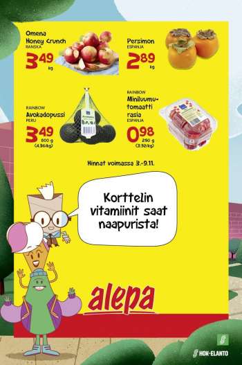 Alepa tarjoukset  - 02.11.2021 - 08.11.2021.