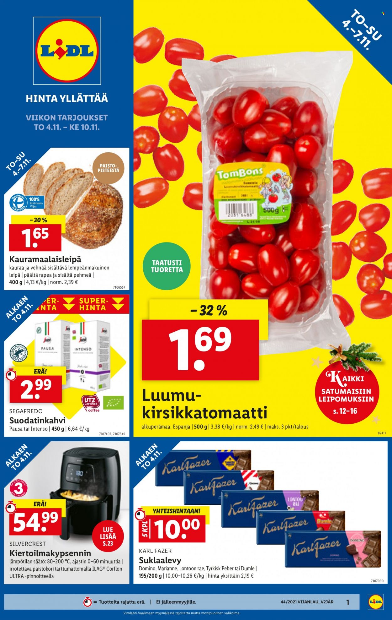 Lidl tarjoukset - 04.11.2021 - 10.11.2021. Sivu 1