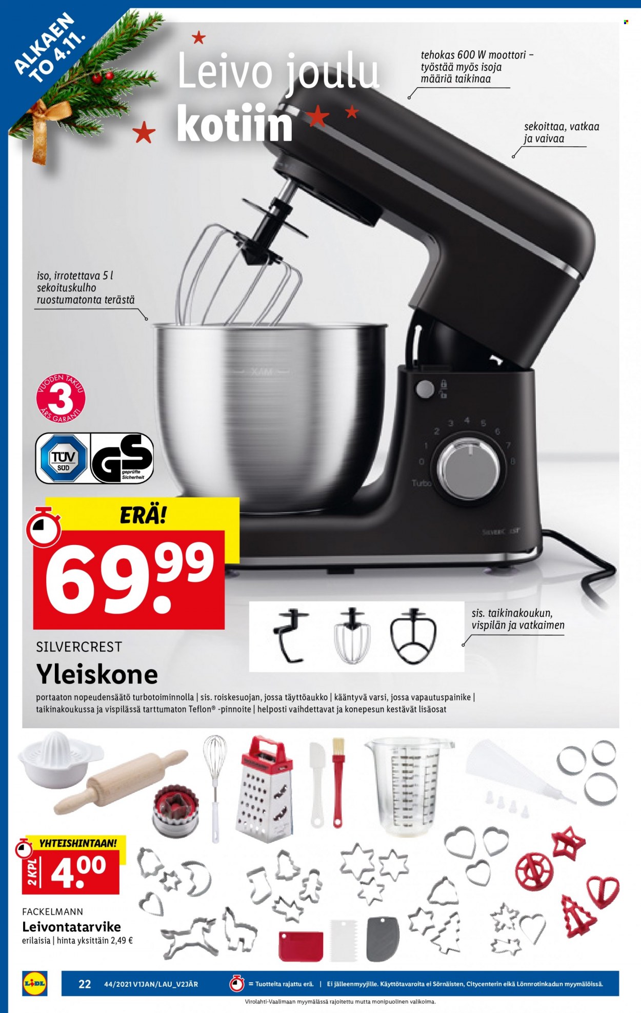 Lidl tarjoukset - 04.11.2021 - 10.11.2021. Sivu 22