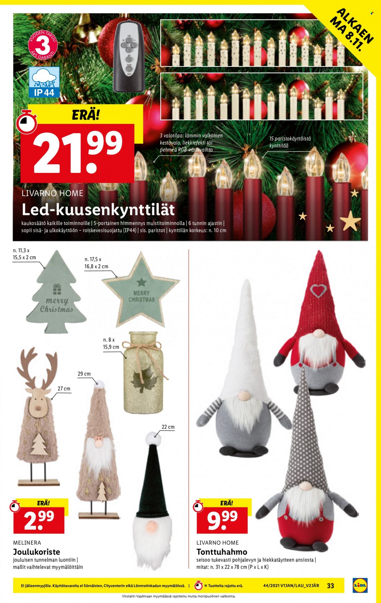 Lidl tarjoukset - 04.11.2021 - 10.11.2021. Sivu 33