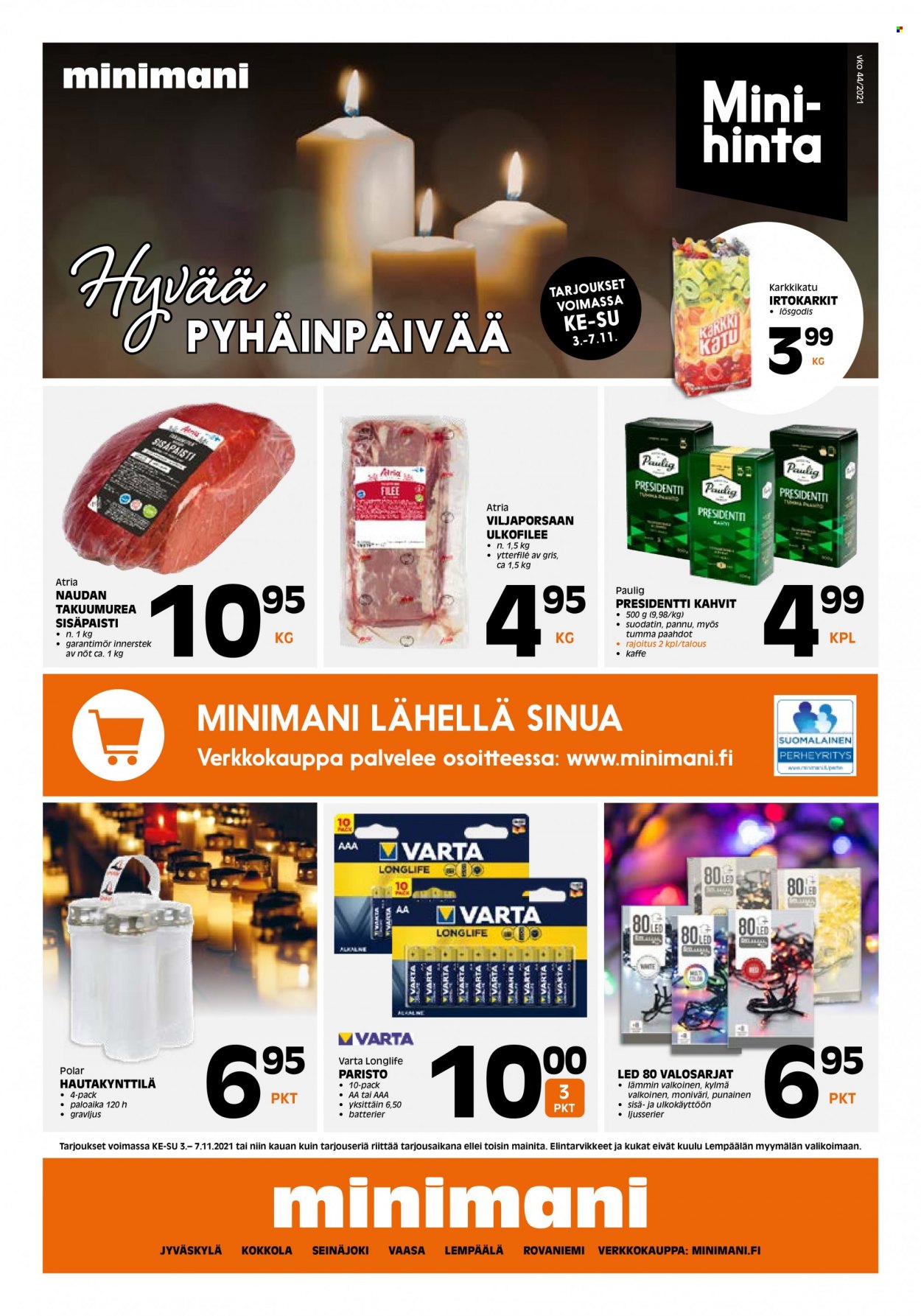 Minimani tarjoukset - 03.11.2021 - 07.11.2021. Sivu 1