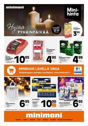 Minimani tarjoukset  - 03.11.2021 - 07.11.2021.