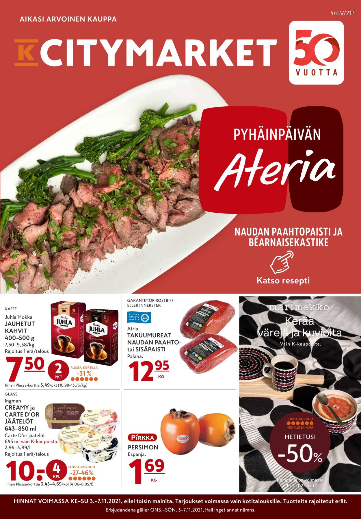 K-citymarket tarjoukset - 03.11.2021 - 07.11.2021. Sivu 1