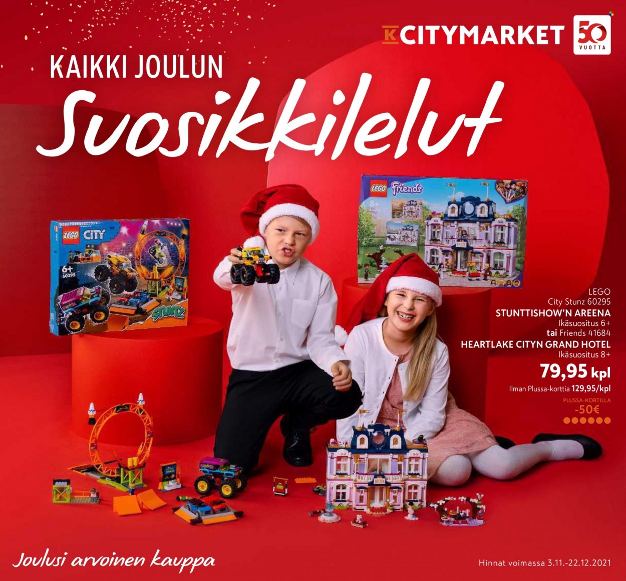 thumbnail - K-citymarket tarjoukset  - 03.11.2021 - 22.12.2021 - Tarjoustuotteet - LEGO, LEGO City. Sivu 1.