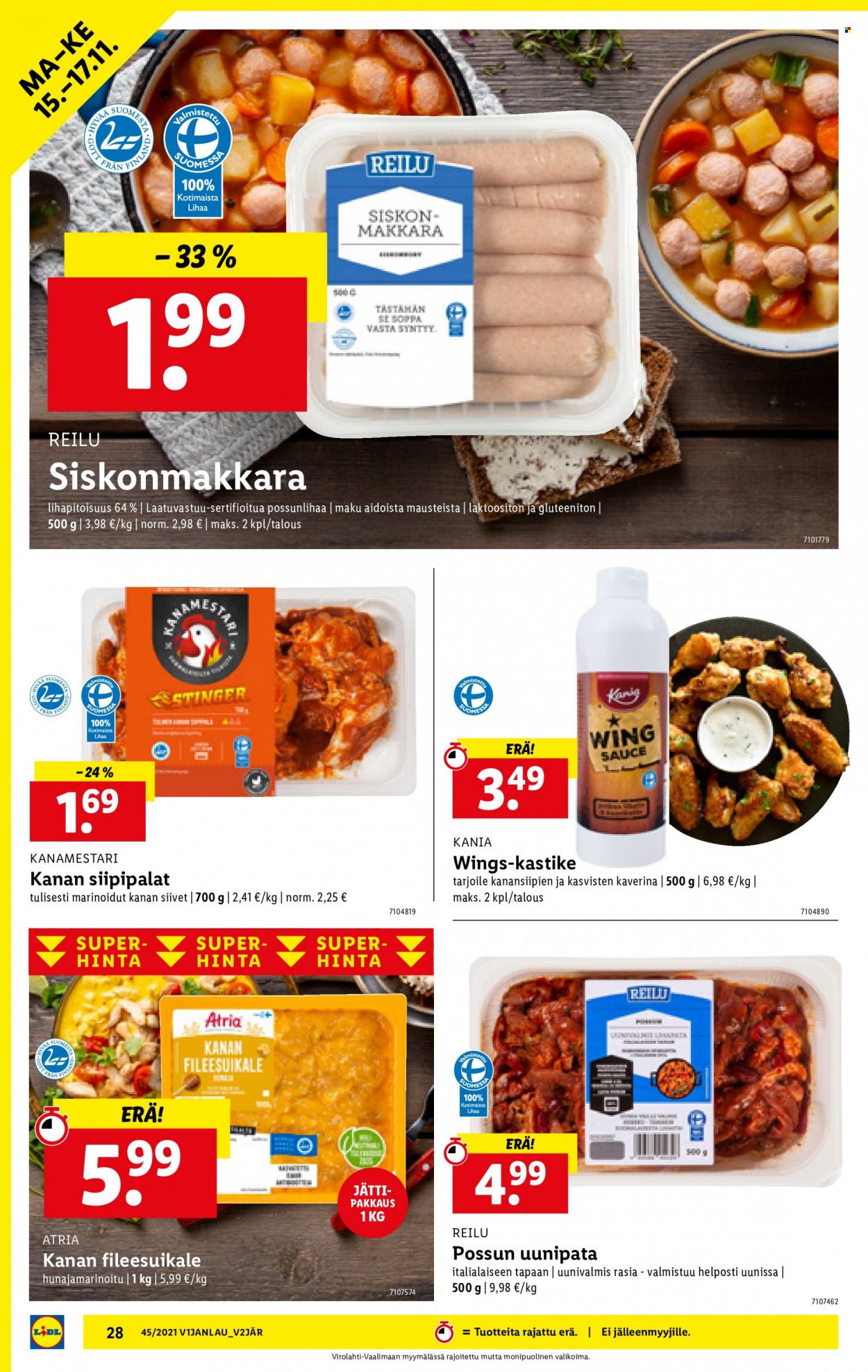Lidl tarjoukset - 11.11.2021 - 17.11.2021. Sivu 28