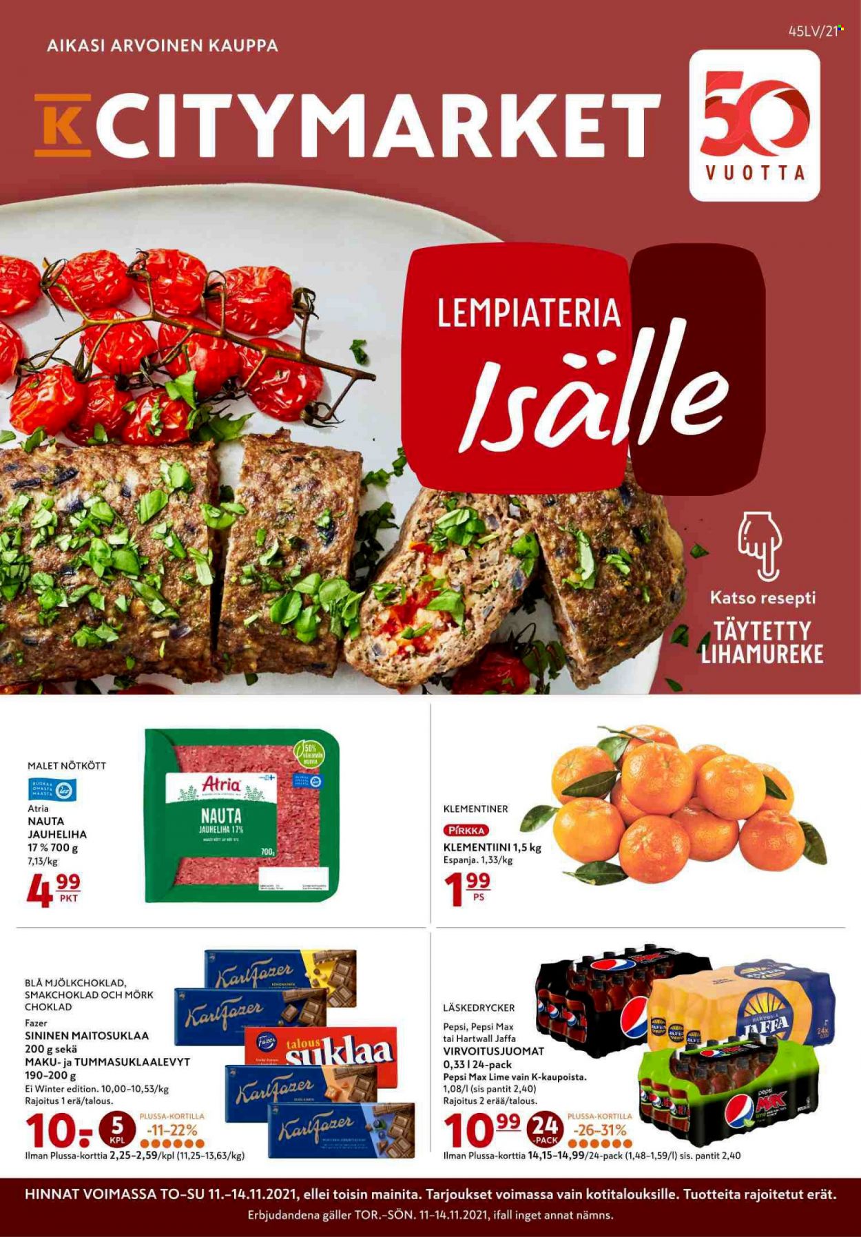 K-citymarket tarjoukset - 11.11.2021 - 14.11.2021. Sivu 1