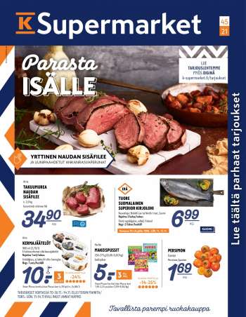 K-Supermarket tarjoukset  - 11.11.2021 - 14.11.2021.