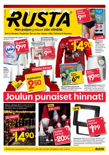 Rusta tarjoukset  - 17.11.2021 - 21.11.2021.