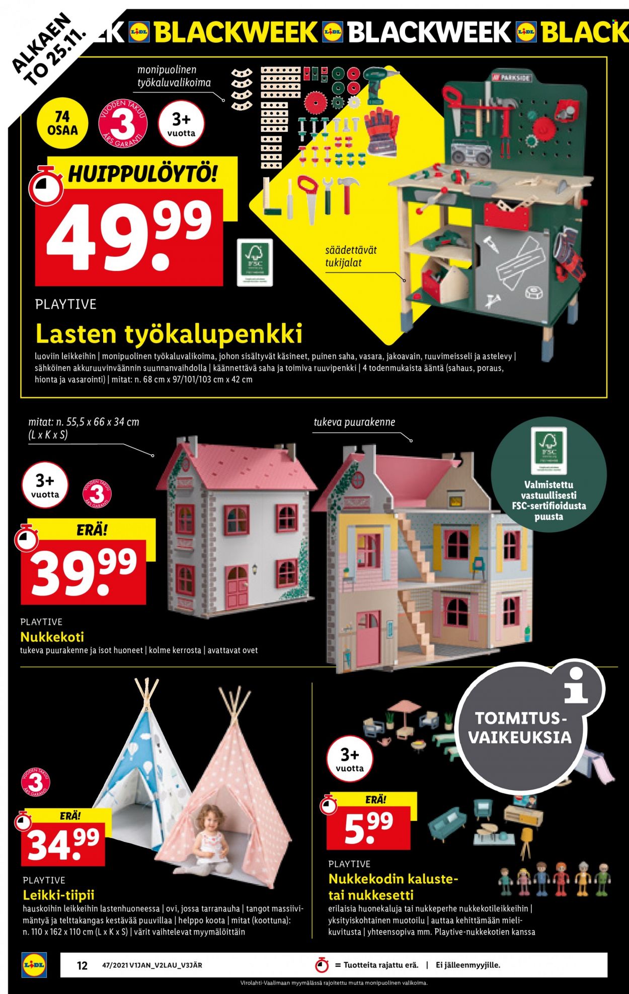 Lidl tarjoukset - 22.11.2021 - 01.12.2021. Sivu 12