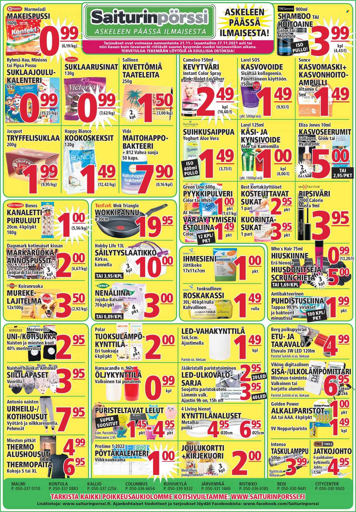 Saiturinpörssi tarjoukset - 21.11.2021 - 27.11.2021. Sivu 1