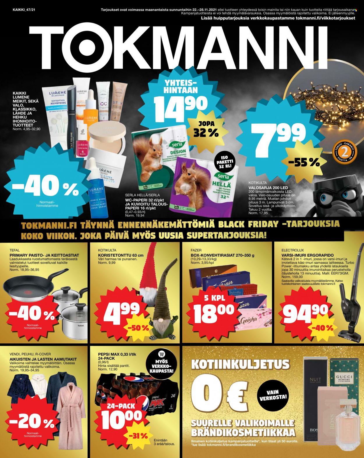 Tokmanni tarjoukset - 22.11.2021 - 28.11.2021. Sivu 1