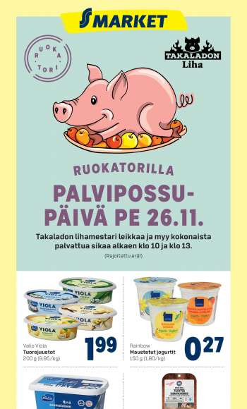 S-market tarjoukset  - 25.11.2021 - 26.11.2021.