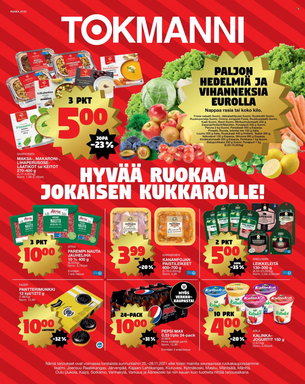 Tokmanni tarjoukset - 25.11.2021 - 28.11.2021. Sivu 1
