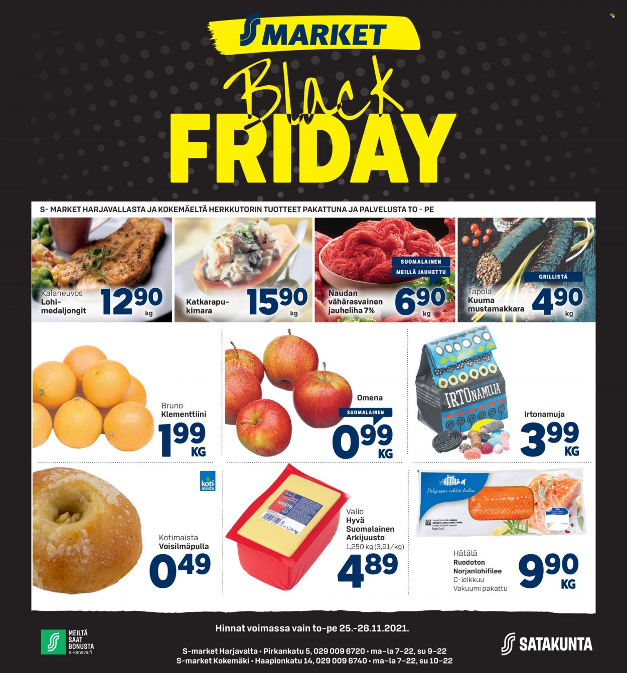 S-market tarjoukset - 25.11.2021 - 26.11.2021. Sivu 1
