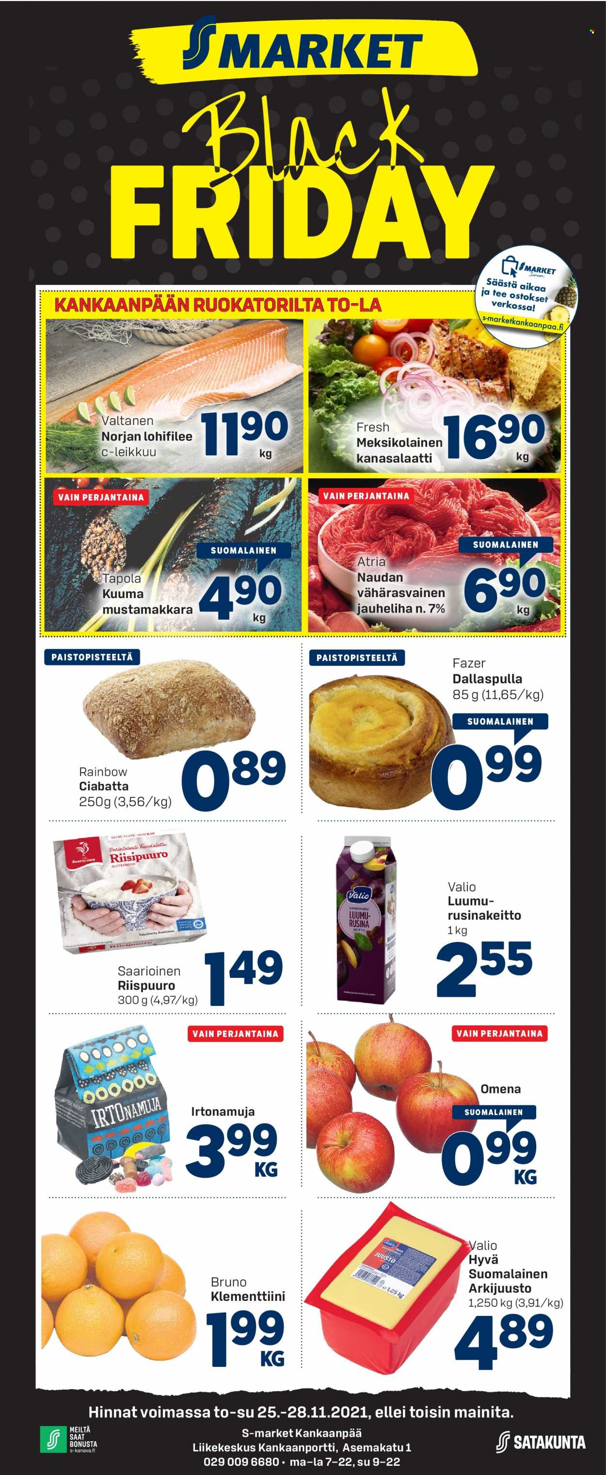 S-market tarjoukset - 25.11.2021 - 28.11.2021. Sivu 1