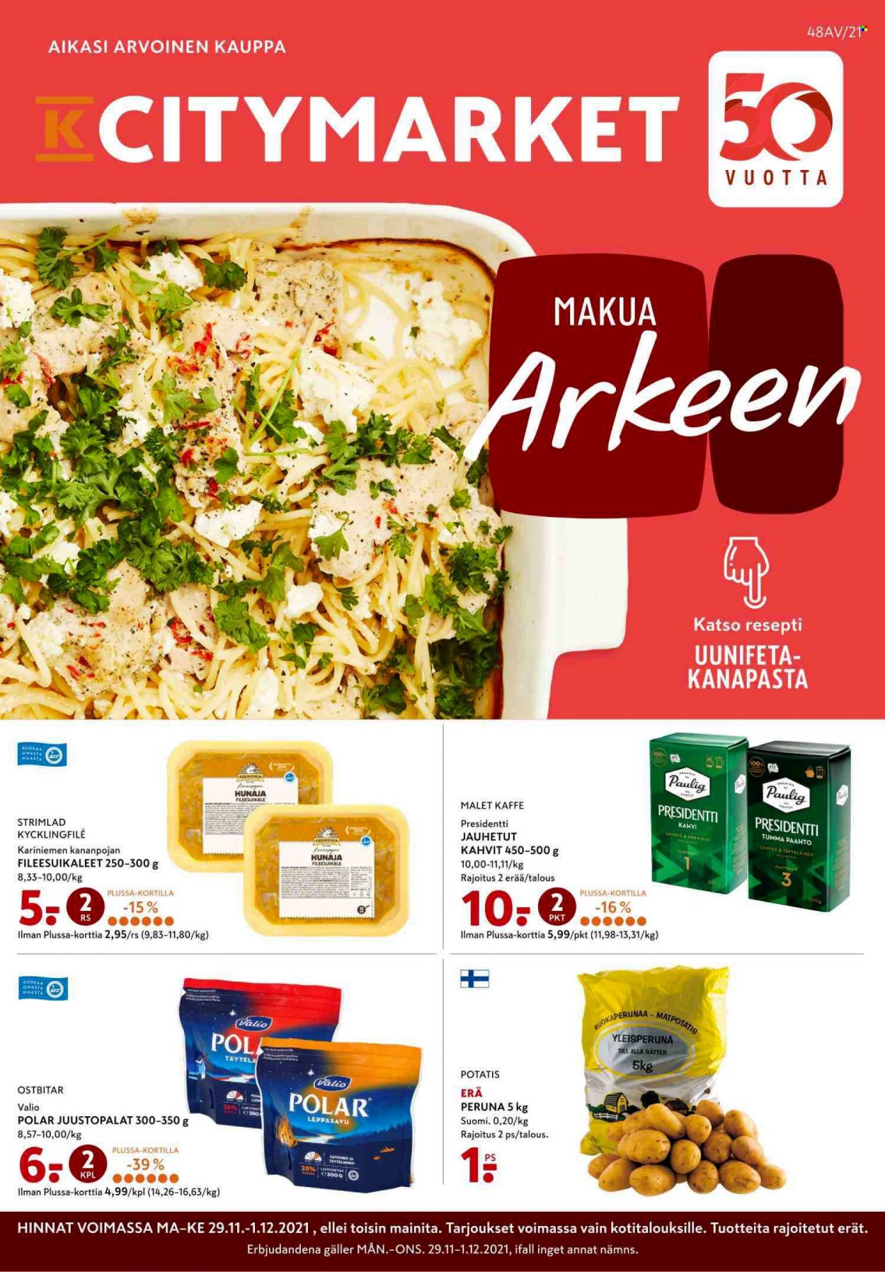 K-citymarket tarjoukset - 29.11.2021 - 01.12.2021. Sivu 1
