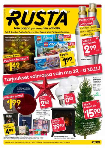 Rusta tarjoukset  - 29.11.2021 - 30.11.2021.