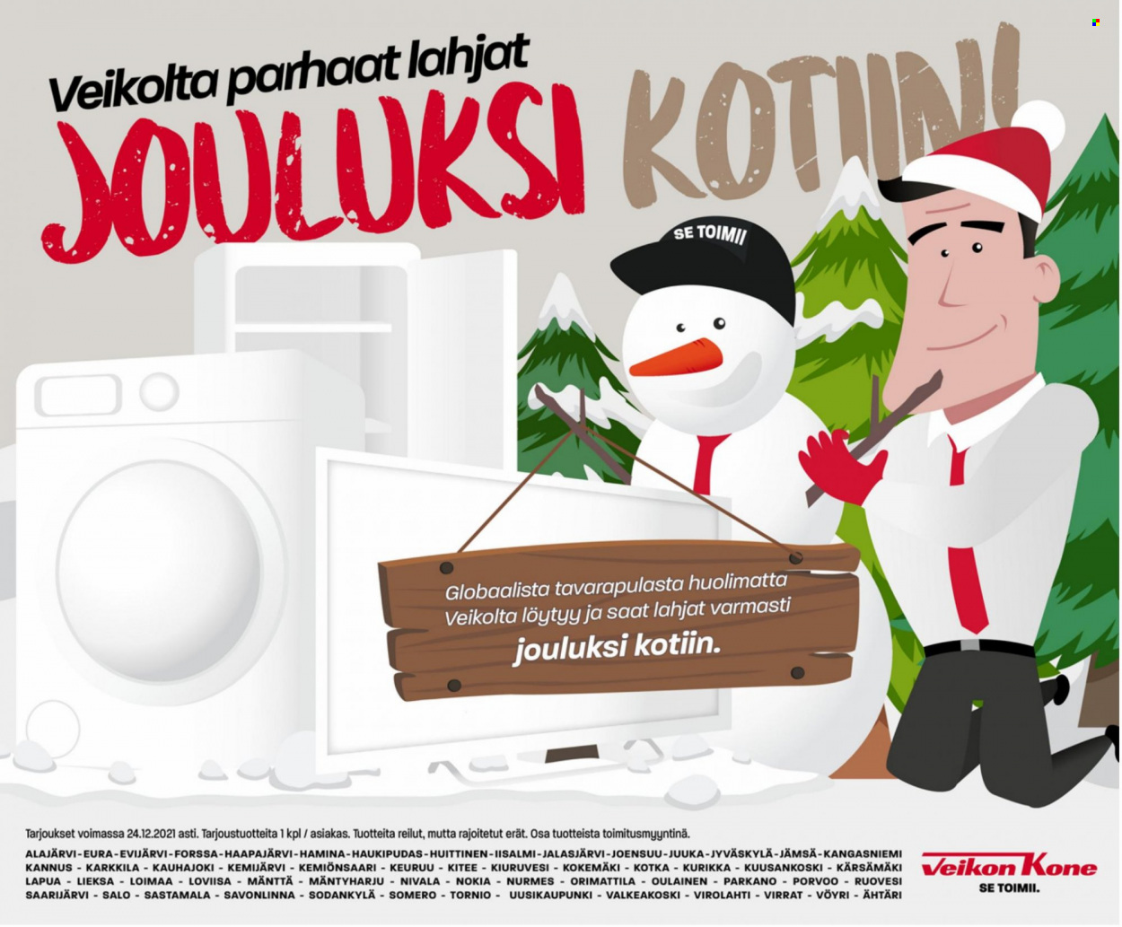 Veikon Kone tarjoukset - 30.11.2021 - 24.12.2021. Sivu 1