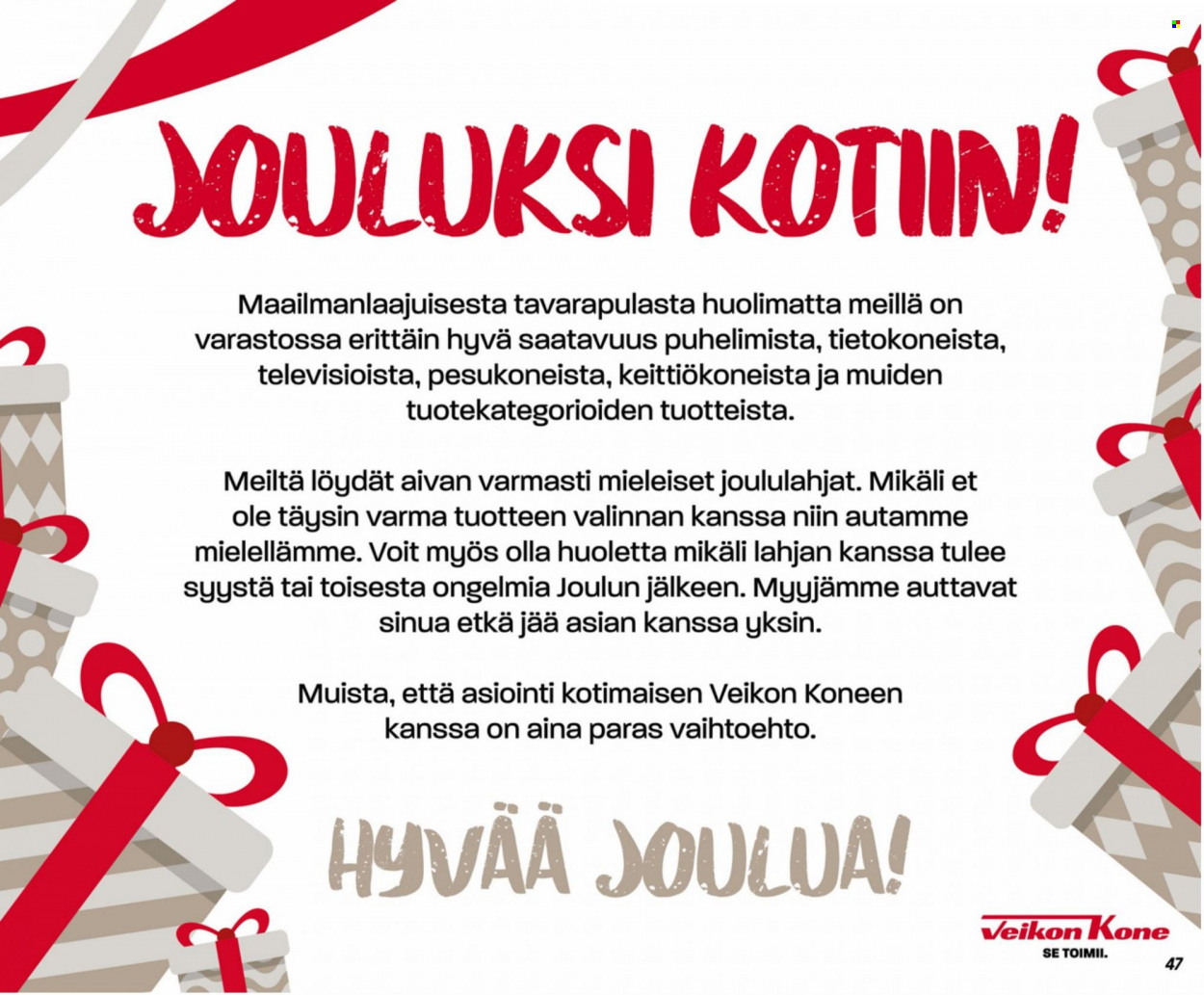 Veikon Kone tarjoukset - 30.11.2021 - 24.12.2021. Sivu 47