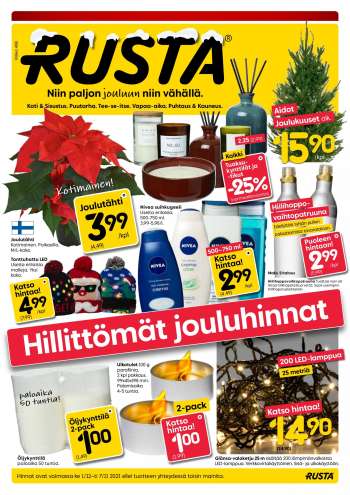 Rusta tarjoukset  - 01.12.2021 - 07.12.2021.