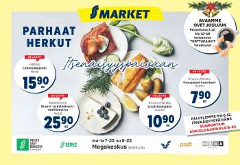 S-market tarjoukset  - 01.12.2021 - 07.12.2021.