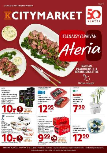 K-citymarket tarjoukset  - 02.12.2021 - 06.12.2021.