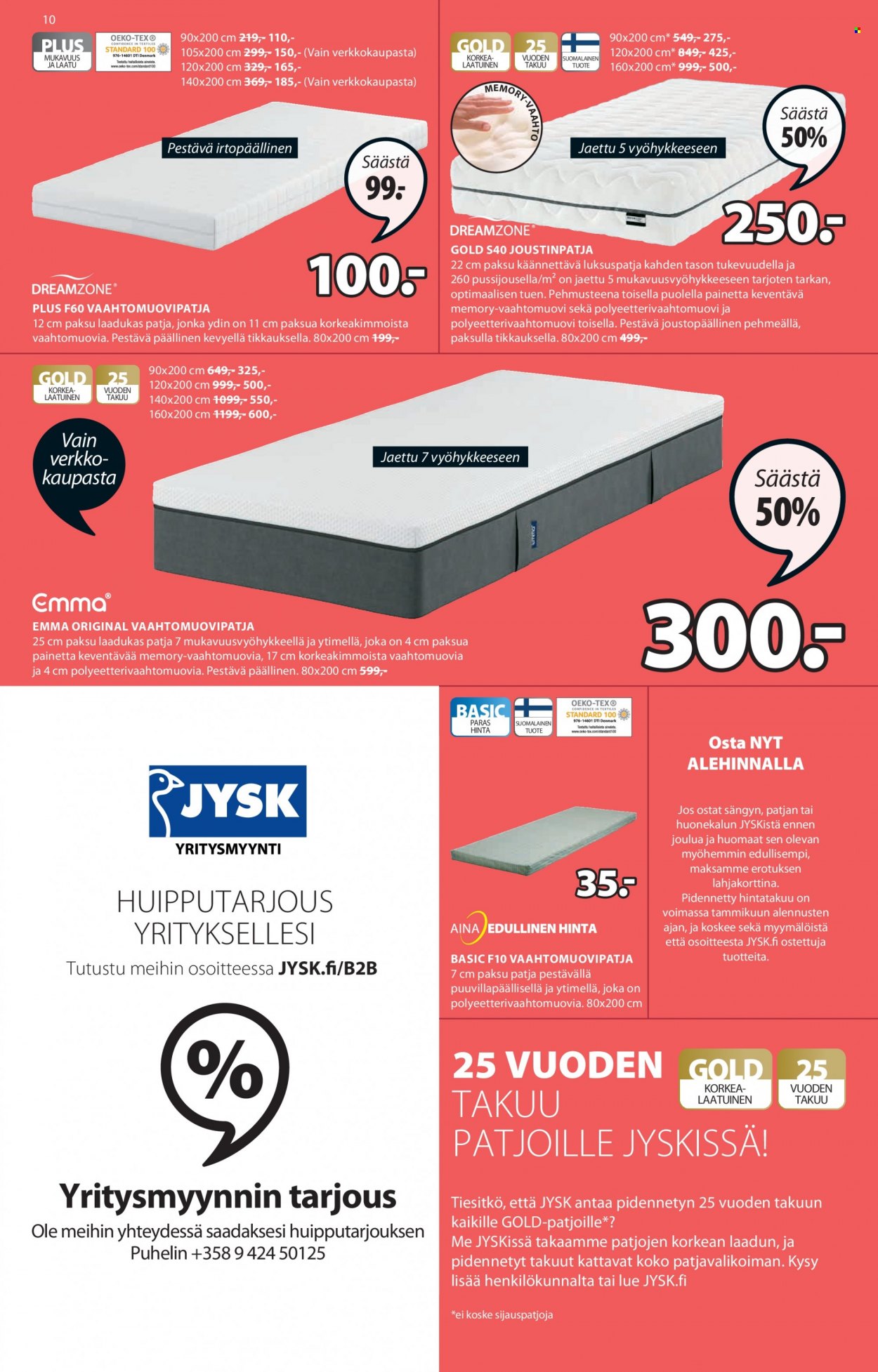 JYSK tarjoukset - 06.12.2021 - 19.12.2021. Sivu 10