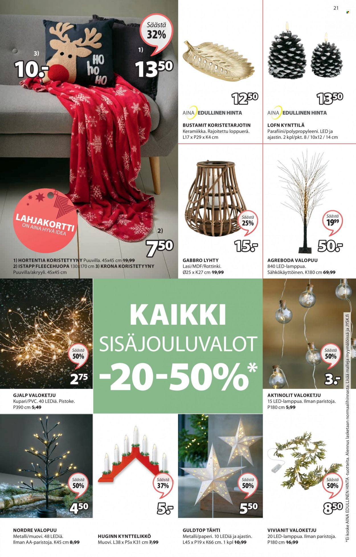 JYSK tarjoukset - 06.12.2021 - 19.12.2021. Sivu 21