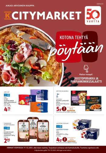 K-citymarket tarjoukset  - 07.12.2021 - 07.12.2021.