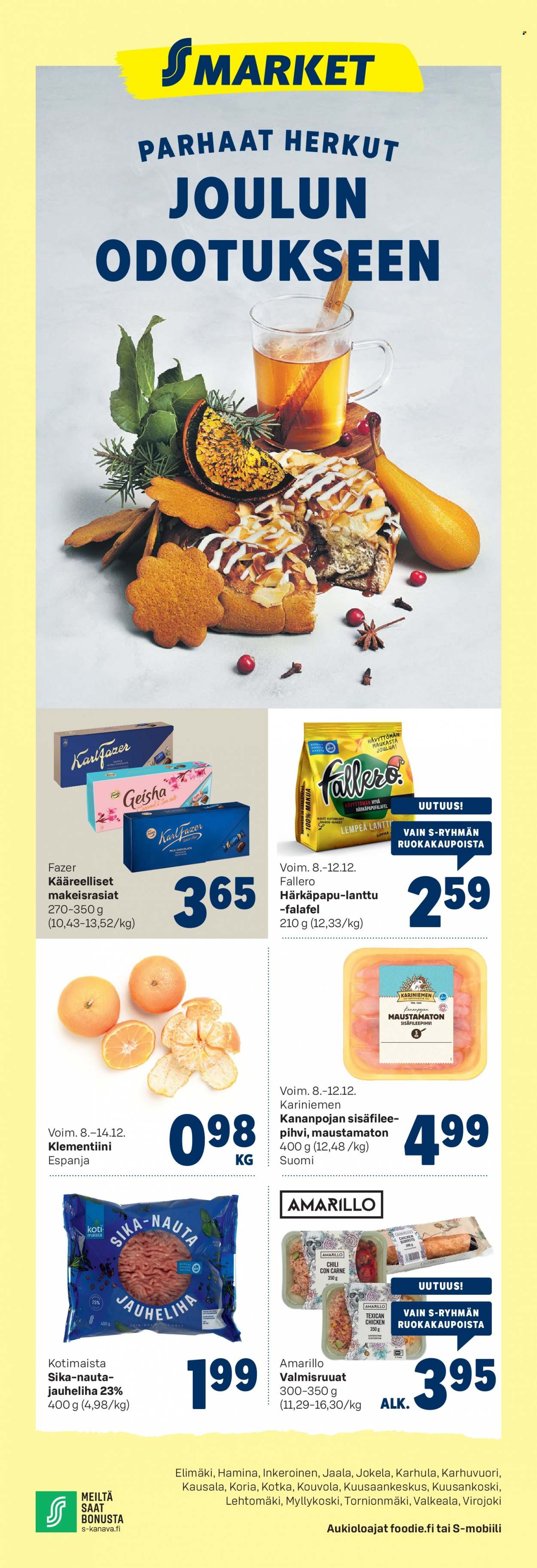 S-market tarjoukset - 08.12.2021 - 12.12.2021. Sivu 1
