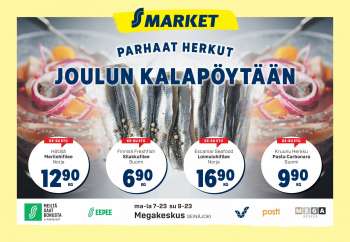 S-market tarjoukset  - 08.12.2021 - 14.12.2021.