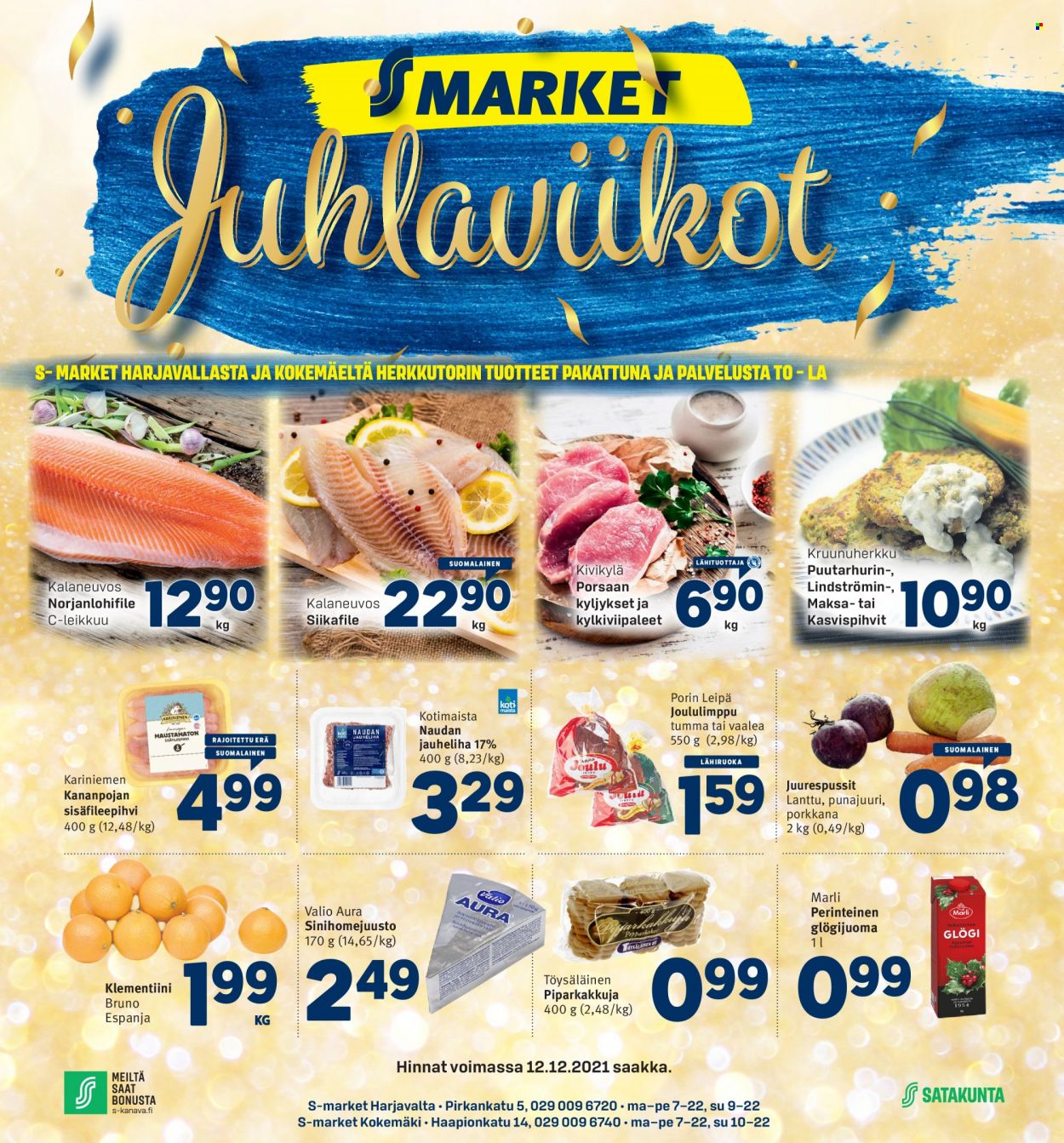 S-market tarjoukset - 09.12.2021 - 12.12.2021. Sivu 1