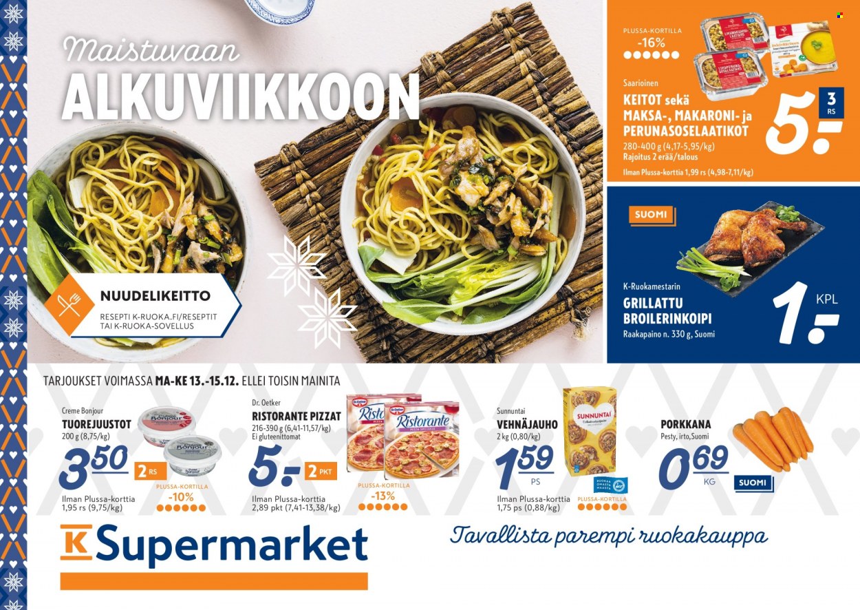 K-Supermarket tarjoukset - 13.12.2021 - 15.12.2021. Sivu 1
