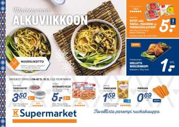 K-Supermarket tarjoukset  - 13.12.2021 - 15.12.2021.