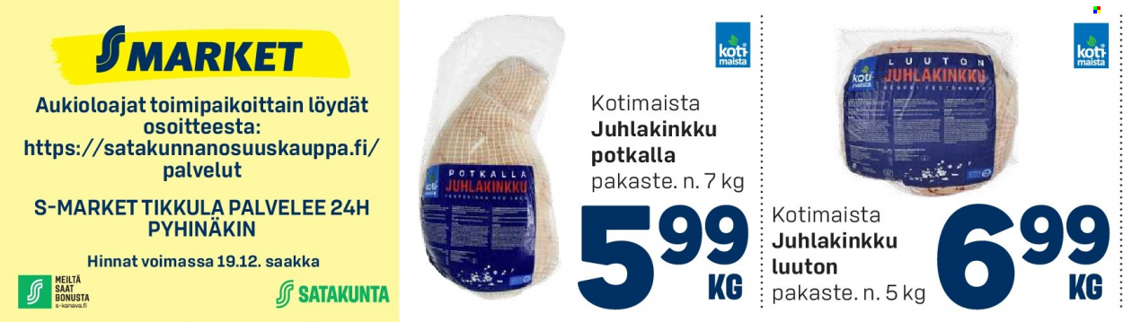 S-market tarjoukset - 13.12.2021 - 19.12.2021. Sivu 1