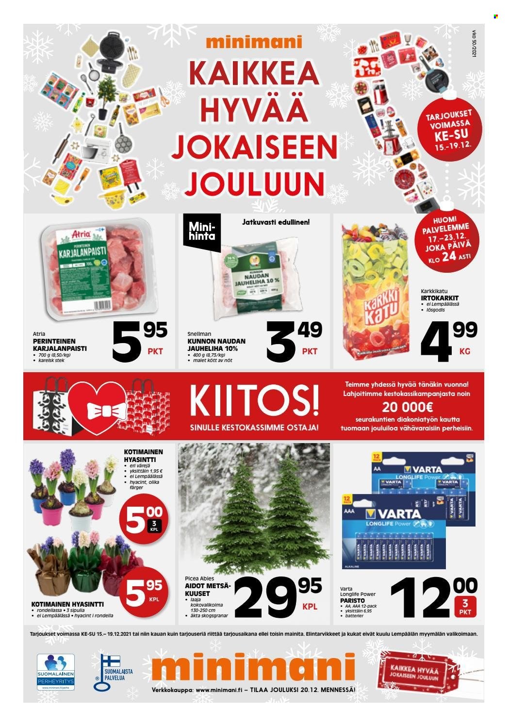 Minimani tarjoukset - 15.12.2021 - 19.12.2021. Sivu 1