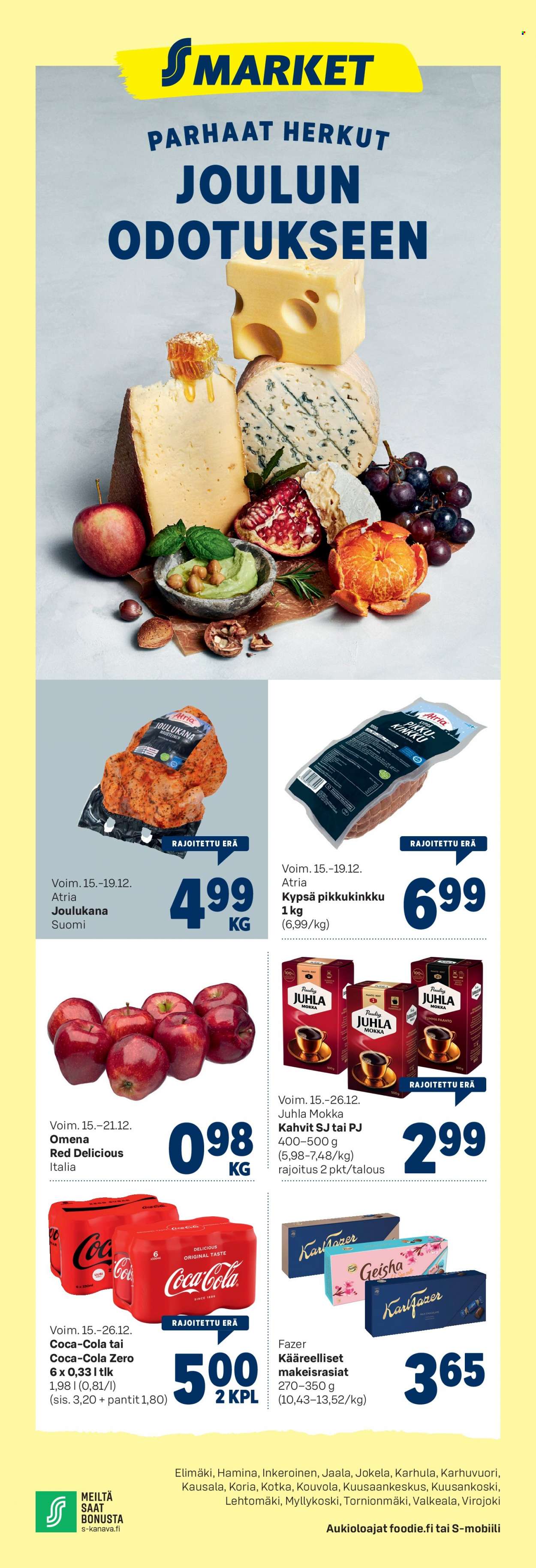 S-market tarjoukset - 15.12.2021 - 19.12.2021. Sivu 1
