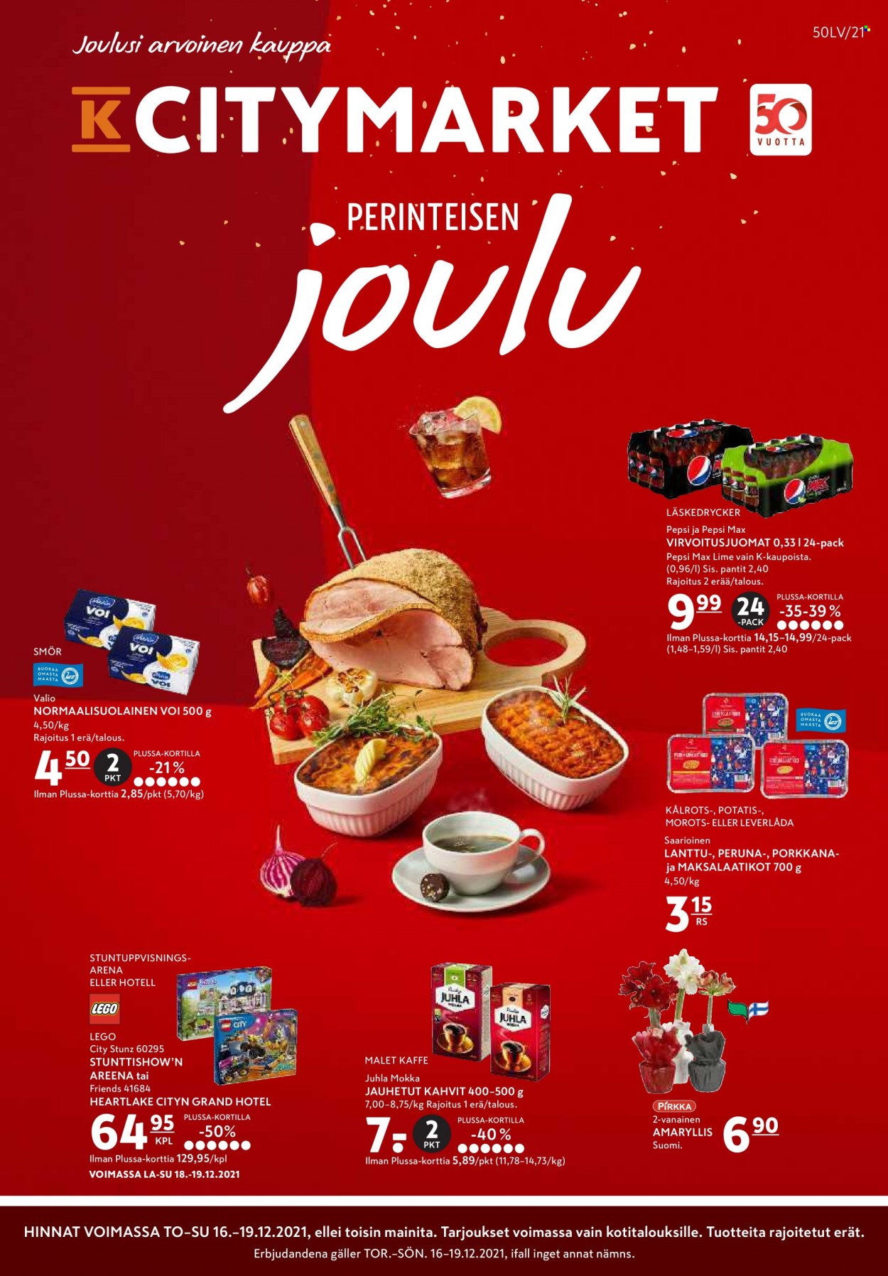 K-citymarket tarjoukset - 16.12.2021 - 19.12.2021. Sivu 1