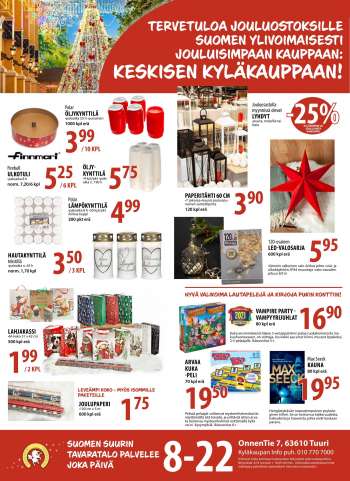 Tuuri tarjoukset  - 16.12.2021 - 21.12.2021.